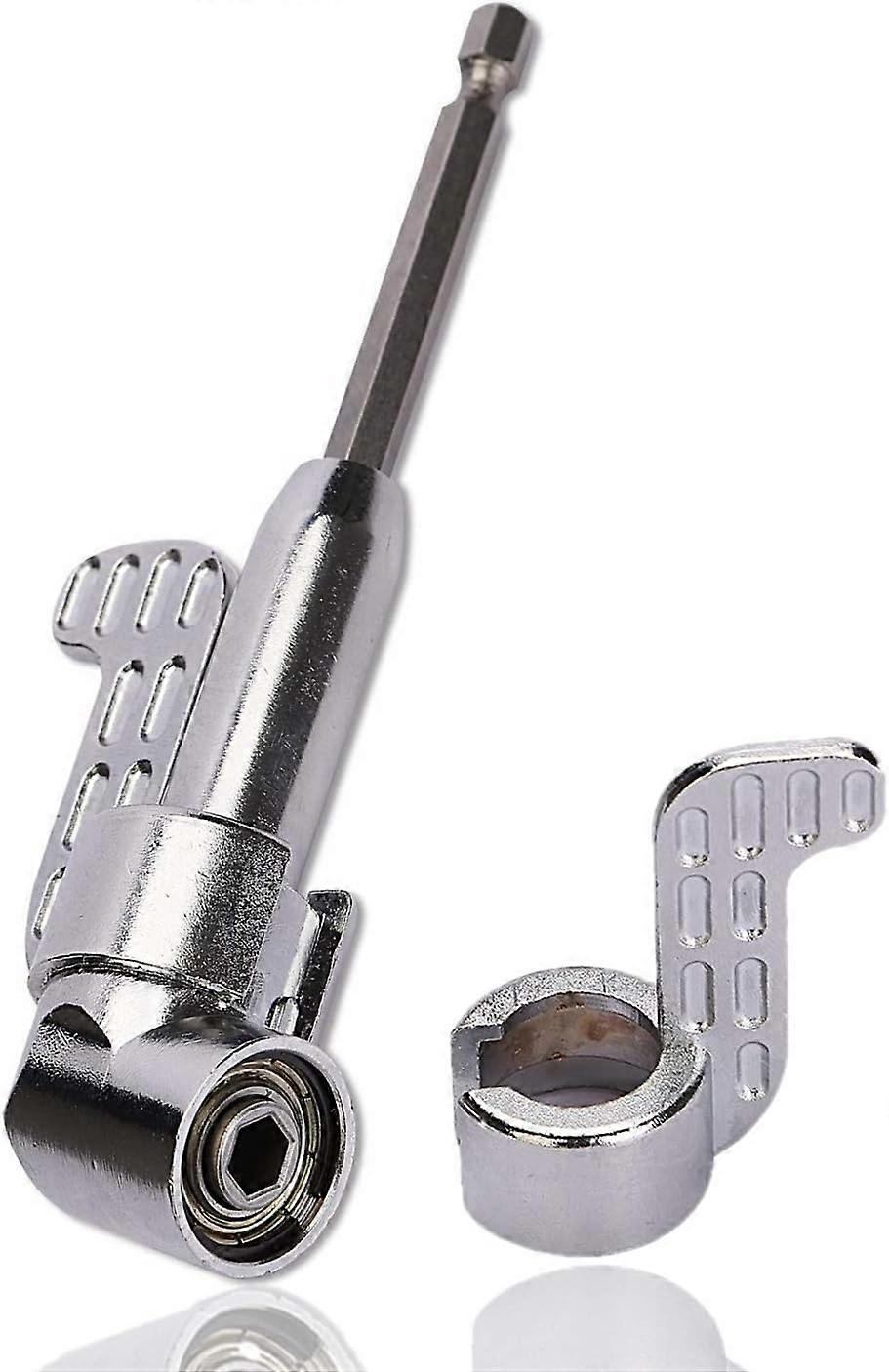 Sun Flower Angled Screwdriver 1/4" Angle Head 105 Hex Shank Screwdriver(Silver)