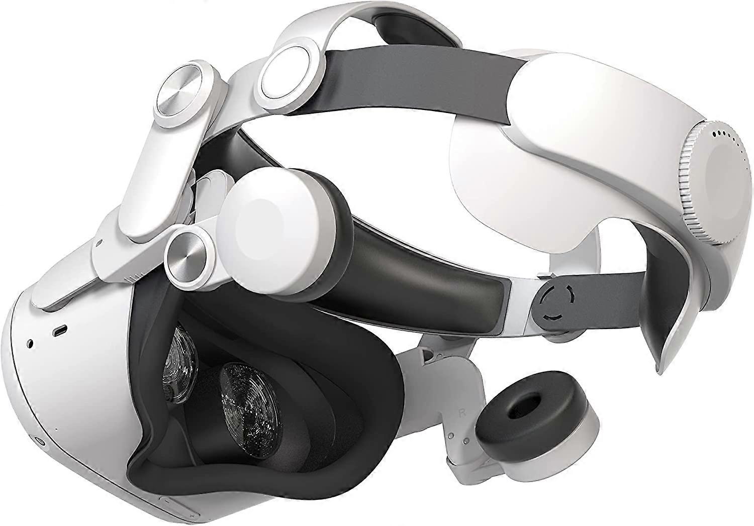 Design Halo Head Strap for Oculus/Meta Quest 2, Adjustable Strap and Ear Muffs Accessories for Oculus Quest 2, Enhanced Support & Gaming Immersion, Re