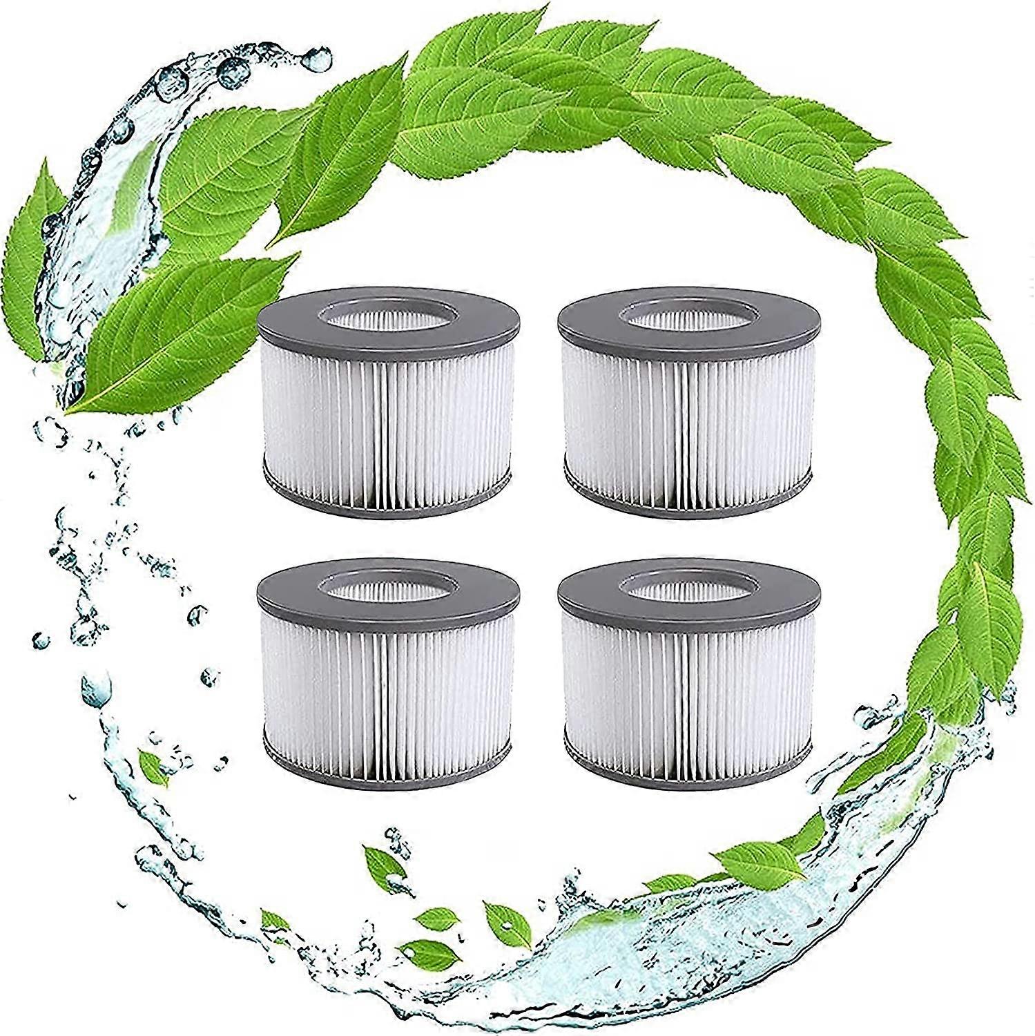 Replacement Filters for Mspa Filter Cartridge, for Underwater and Hot Spa, Suitable for All Current Hot Tubs, for Inflatable Pools (4 Pieces)