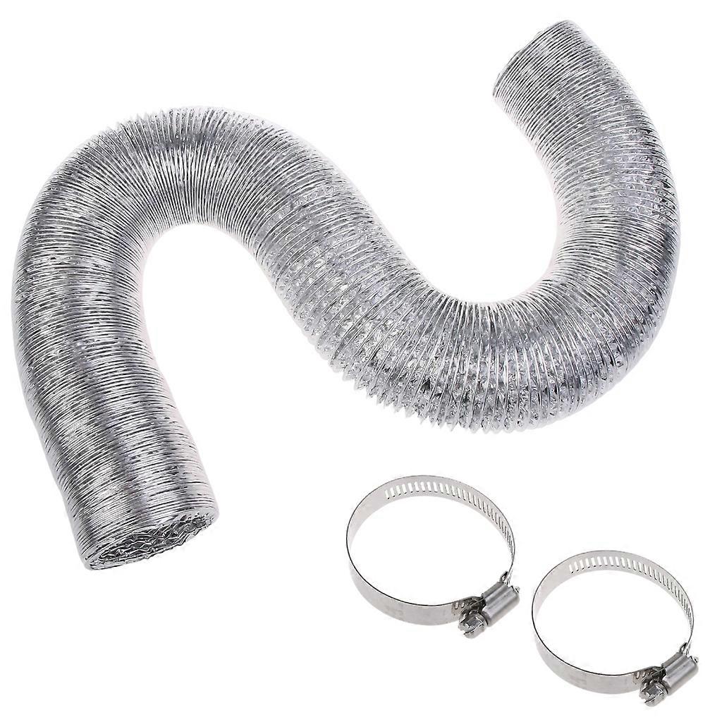 Double-layer Aluminum Dryer Vent Hose with 2 Screw Clamps Universal Use