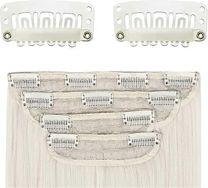 30 PCS Wig Clips Stainless Steel Hair Extensions Clips U-Shape Snap Clips with Soft Rubber Hair Extension Snap Clips