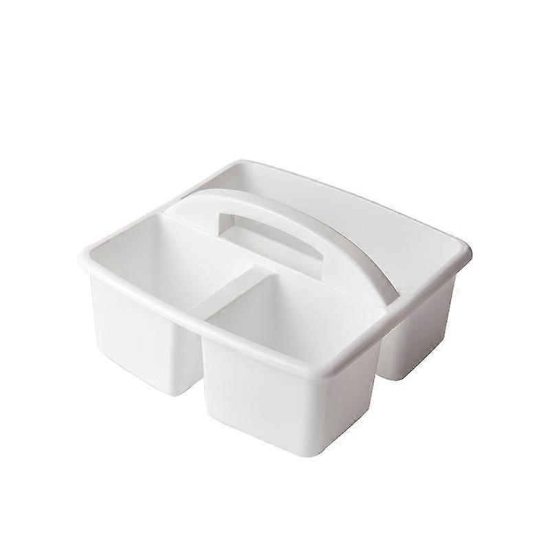 Plastic Portable Craft Storage Organizer Caddy Tote, Divided Basket Bin with Handle for Craft