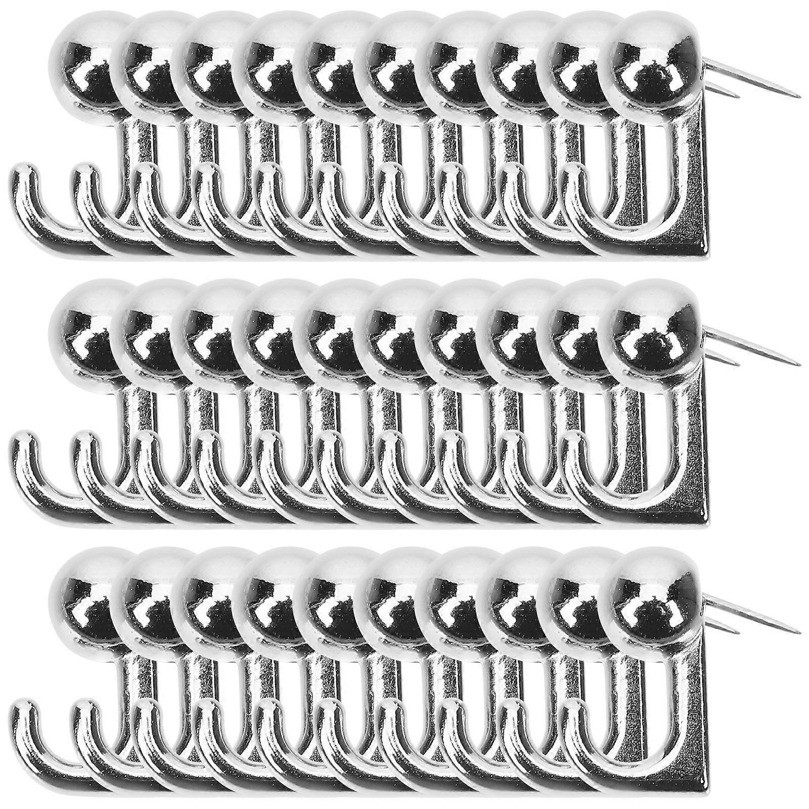 30pcs Push Pin Hangers Wall Picture Hangers Heavy Duty Image Hanging Hooks