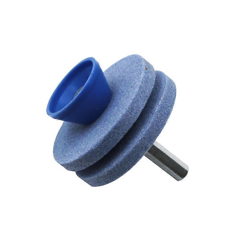 Lawn Mower Sharpener Whetstone Faster Lawnmower Blade Sharpener Cutting Grass Knife for Any Power Drill Hand Drill,blue Betterlifefg