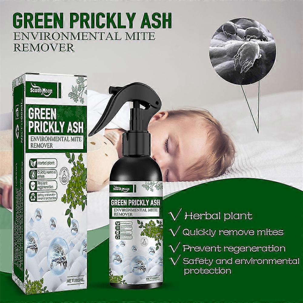 Green Prickly Ash Spray Environmental Mite Remover For Bed Sofa
