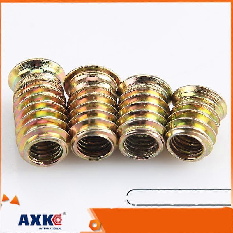 5/20X M6 M8 M10 Steel Metal Hexagon Hex Socket Drive Head Embedded Insert Nut E-Nut for Wood Furniture Inside and Outside Thread