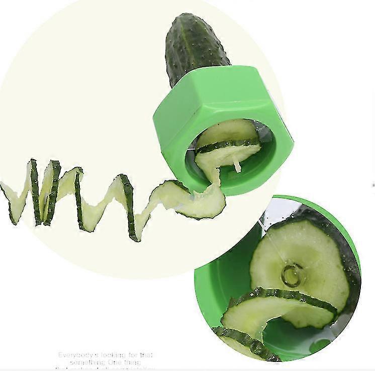 2pcs Spiral Cucumber Slicer Nut Shape Vegetable Cutter