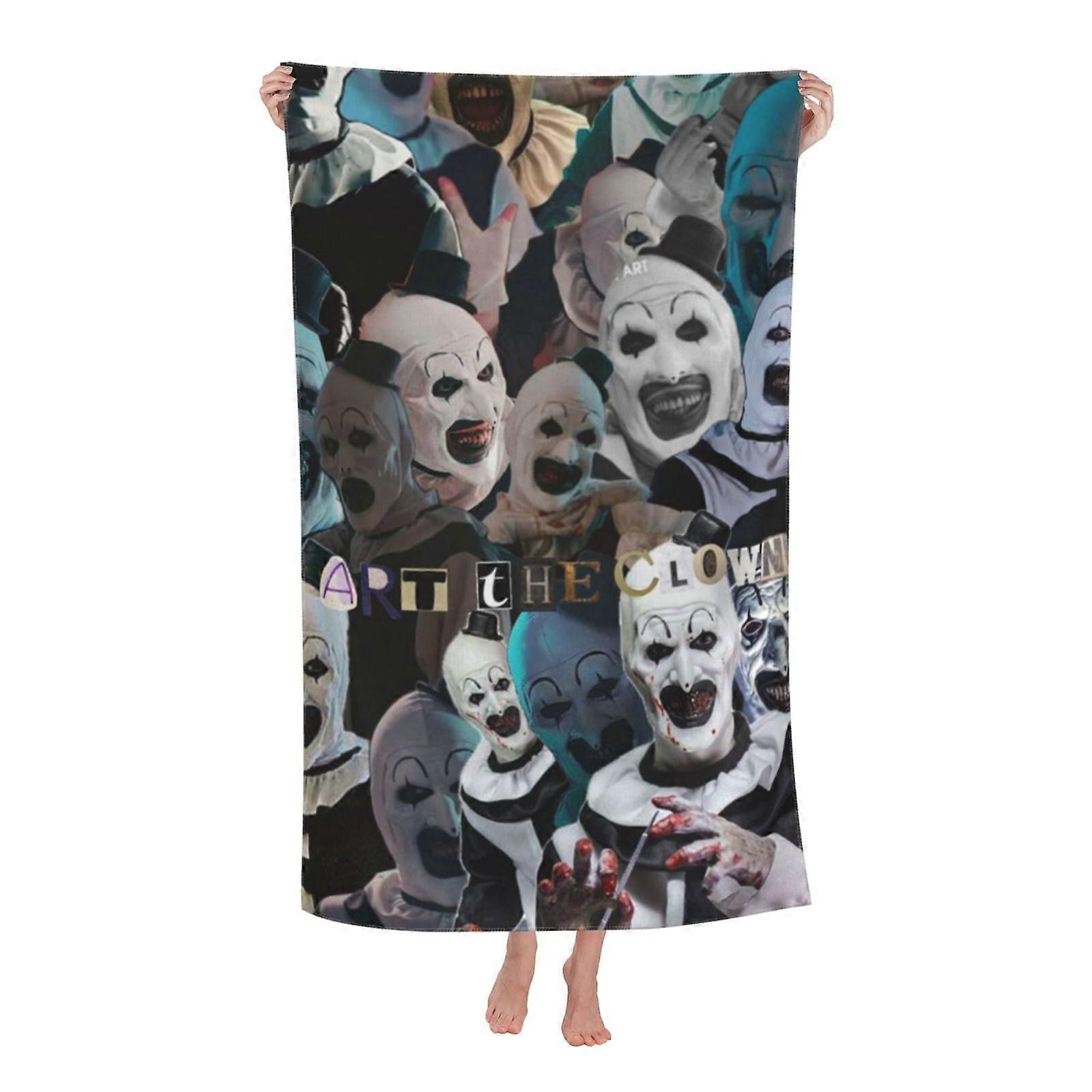 i474Horror Terrifier Clown Bath Towel xYJ4123