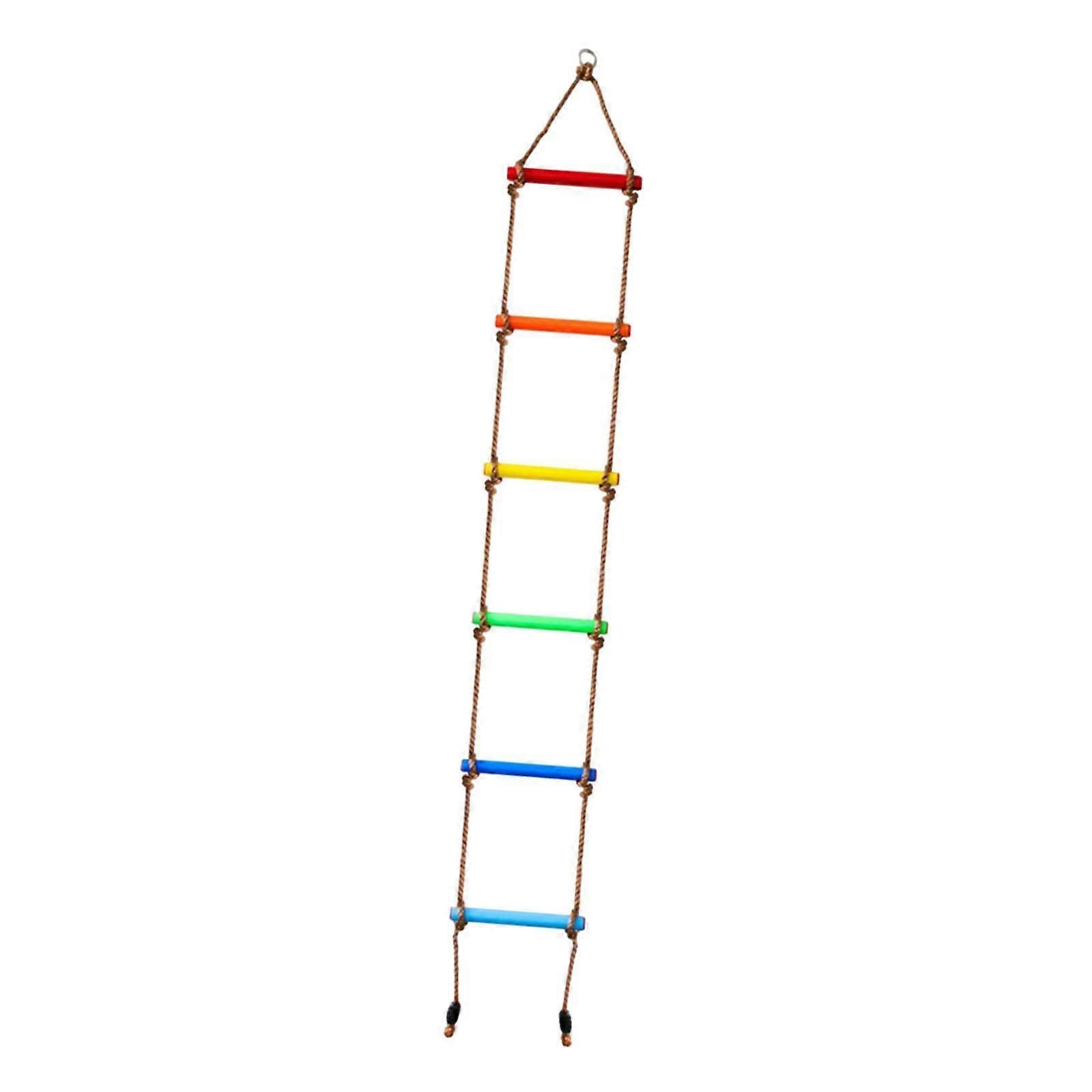 Kids Climbing Rope Ladder 6 Sections Portable for Children Playground Indoor