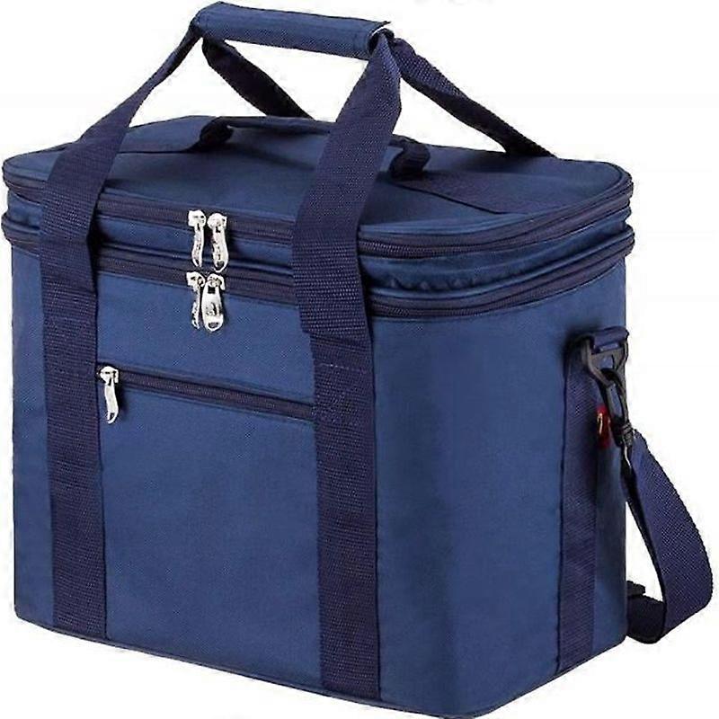 7House Insulated Cooler Bag Tracolla Grande Picnic Viaggio Campeggio 17L Blu