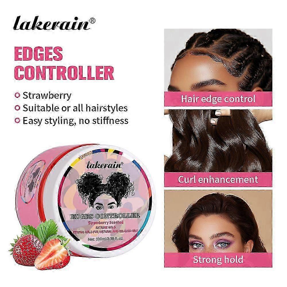 Edge Control Wax for WomenStrong HoldNon-greasyEdge Control Wax Styling Tamer Edge Control for Black Hair No Flaking, Shine and Smooth