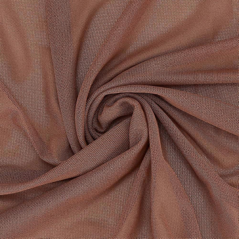 74"x3.3 Yards Stretch Mesh Fabrics Brown Net Fabric Slightly Stretchy Mesh Fabric Polyester Mesh Fabric DIY Crafts Making Materials for Sewing Garment