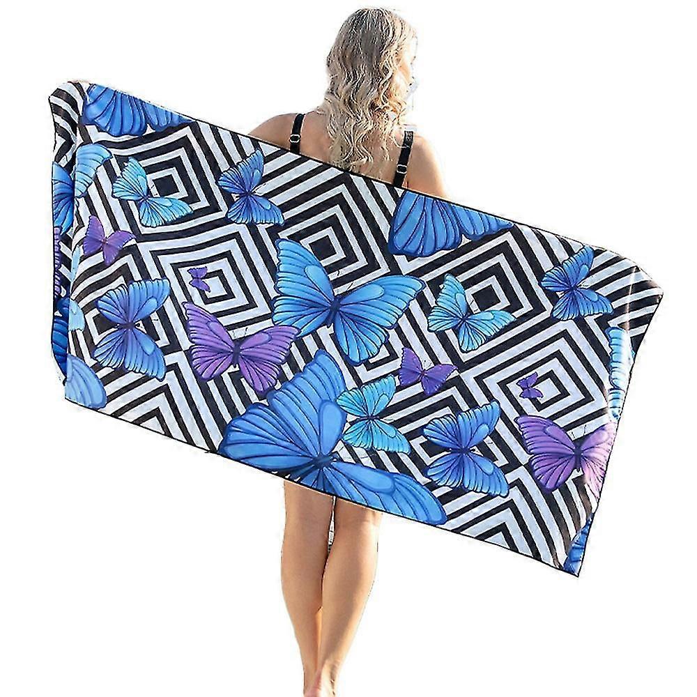 1 Printed Swimming Beach Towel, Sandless, Quick Drying Seat Towel, Printed Beach Towel