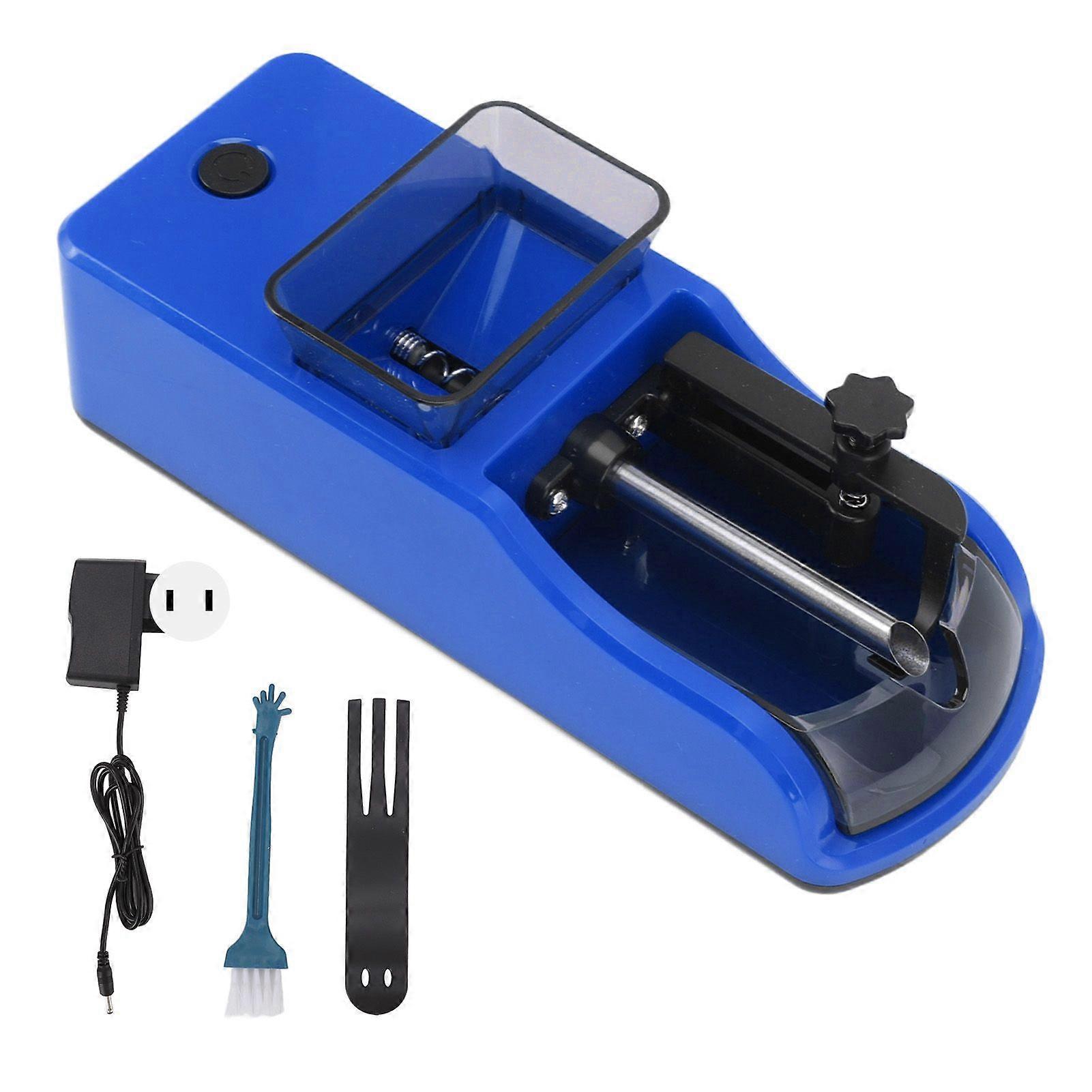 Electric Automatic Cigarette Rolling Machine 8mm Automatic Cigarette Injector Machine Making Smoke Accessories 110240V Blue US Plug