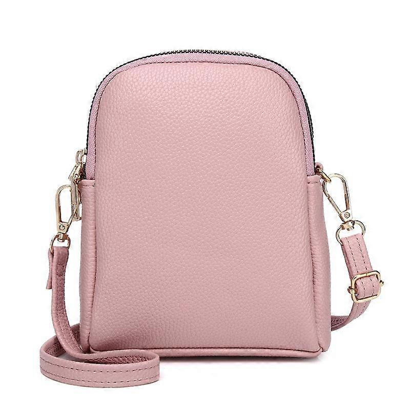 Women's Bag Color Bump Small Round Bag Light Luxury Small Fragrance Texture Lychee Grain Single Shoulder Bag Crossbody Bag Women's Mobile Phone Bag
