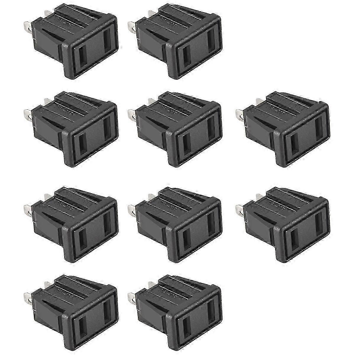 10 x US Type Panel Mounting AC Power Socket Outlet AC 250V 10A