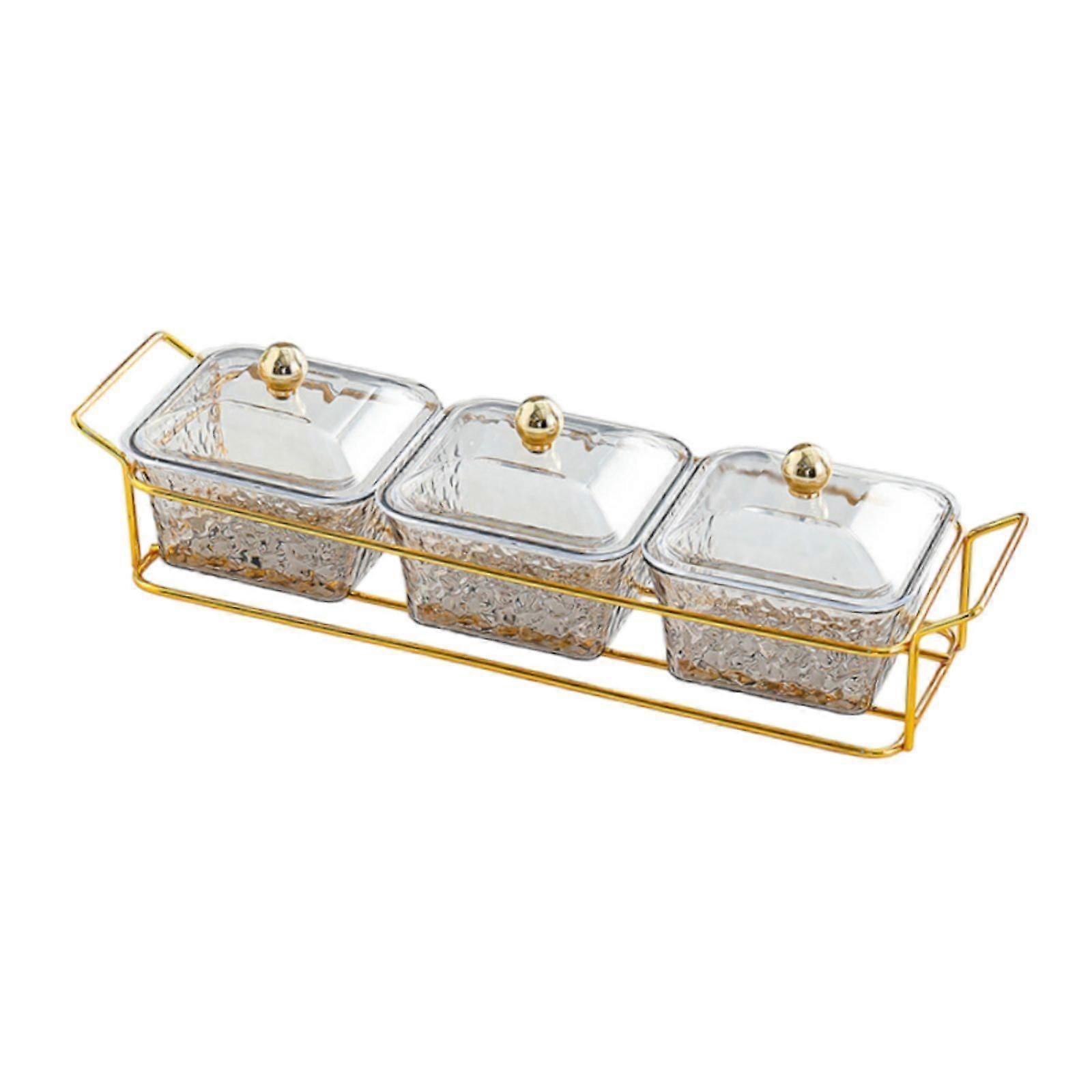 Dry Fruit Tray with Lid Decorative Serving Plate for Holiday Kitchen Wedding