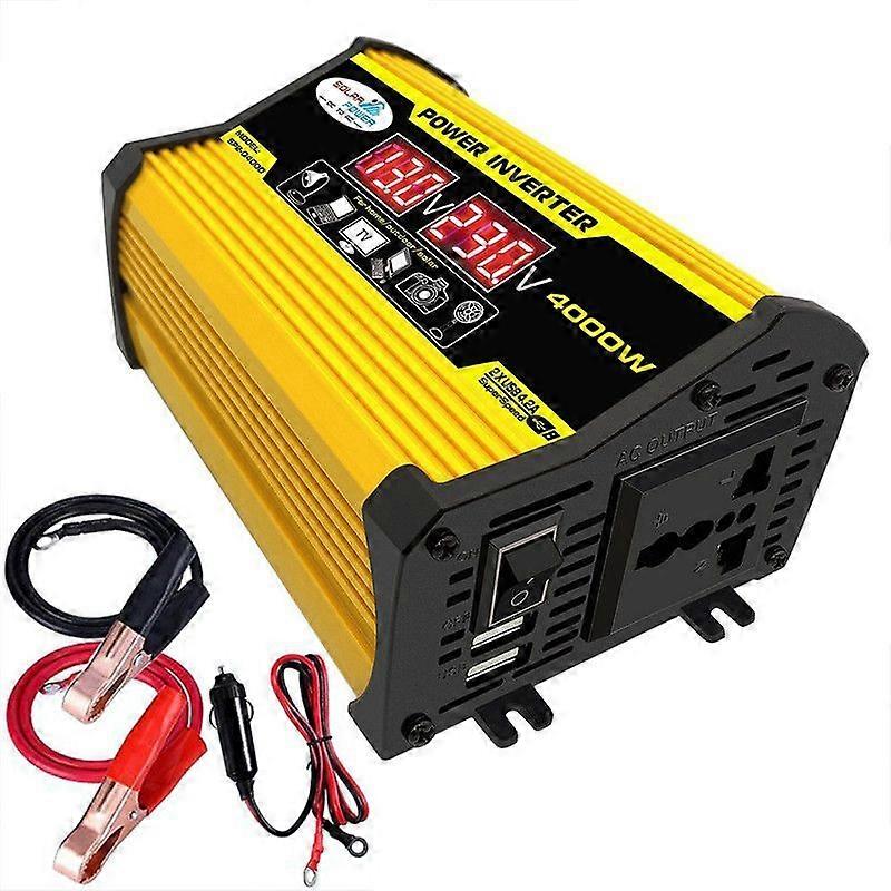 Power Inverter Intelligent DC 12V To AC 220V 4000 W Peak Power High Frequency Inverter For Home And Car