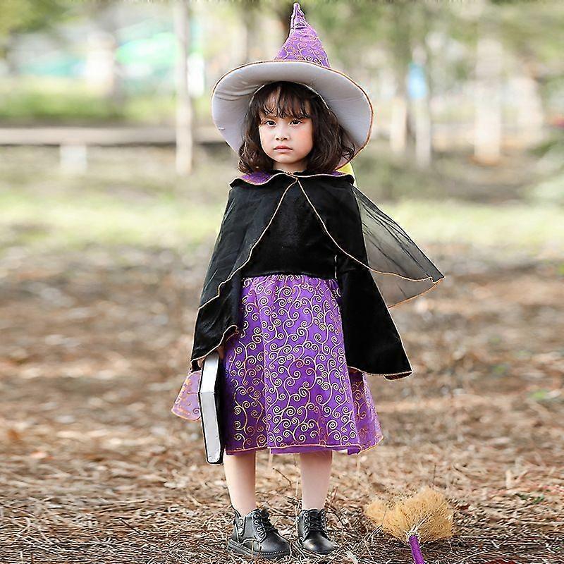 Magician Halloween Costume Purple Palace Drama Stage Performance Cosplay Witch Performance Costume Witch