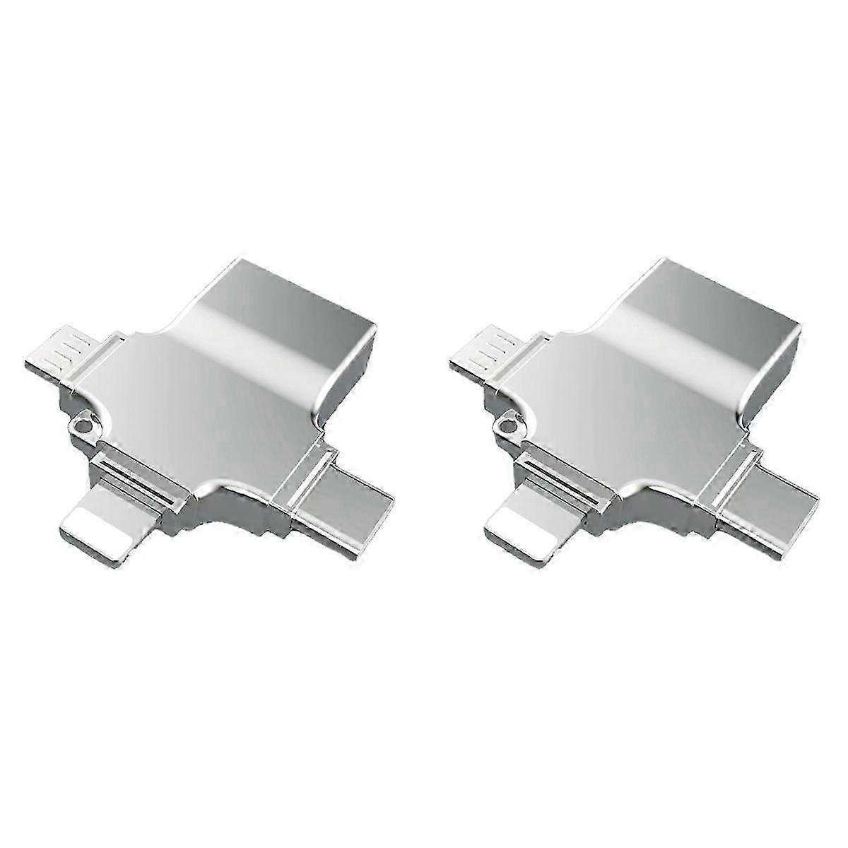 2X Card Reader Micro-Card Adapter 4 In 1 USB 3.0 Micro- to USB Cardreader USB for Interface OTG Ada