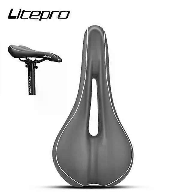 JKLitepro Litepro MTB Bike S1 Hollow PU Leather Saddle 280mm Comfortable Cortex Saddle 313g For brompton Folding Bicycle