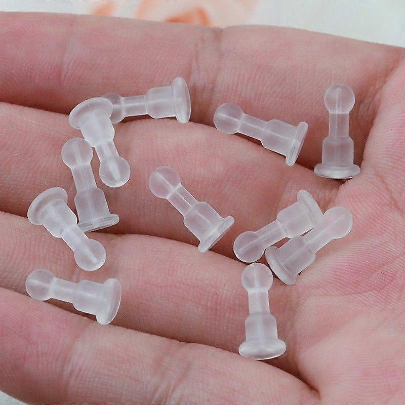 50pcs Soft Earring Back Replacements Clear Hoop Earring Backs Earring Studs Soft Backs Safety Earring Back Replacements for Studs Hook Earrings