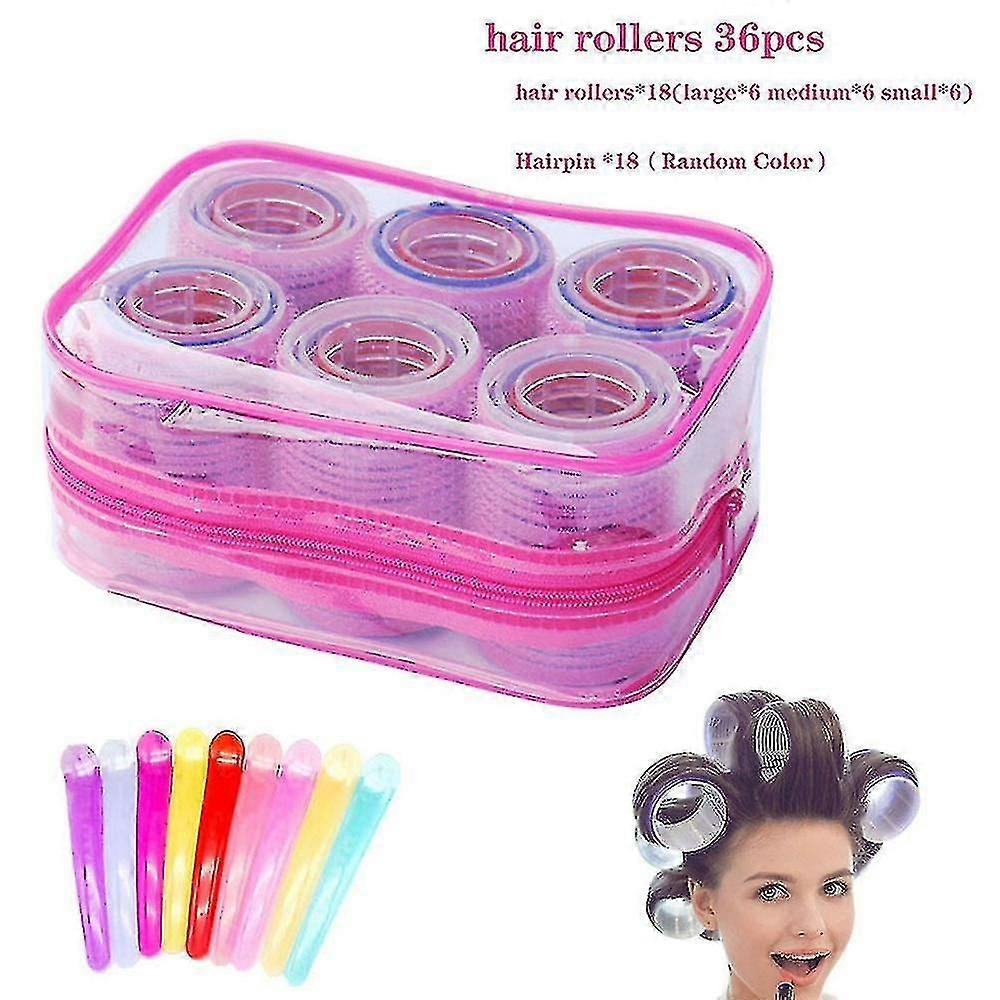 Self Grip Hair Rollers Set, met Kapper Curlers