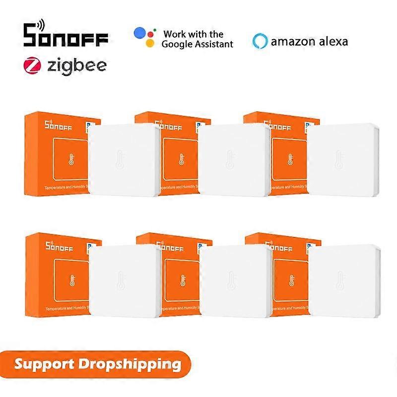 1-8pcs SONOFF SNZB-02 Zigbee Temperature Humidity Sensor Smart Real-Time
