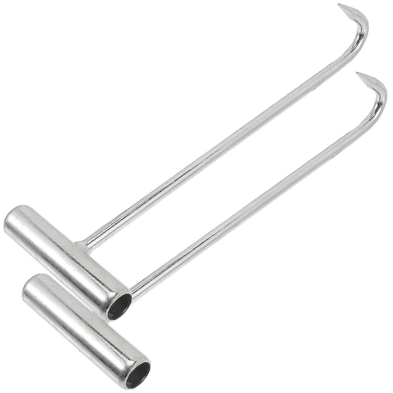 2 Pcs Heavy Duty Ceiling Hooks Manhole Cover Lifter Door Lifting Hook Drain Grate Hook Handy Hook Lifting Tool