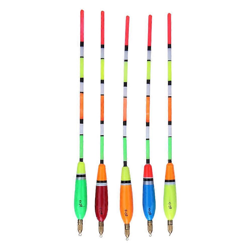 5pcs Multicolor Balsa Wood Fishing Floats Bite Indicator Fishing Tackle (4+2g)