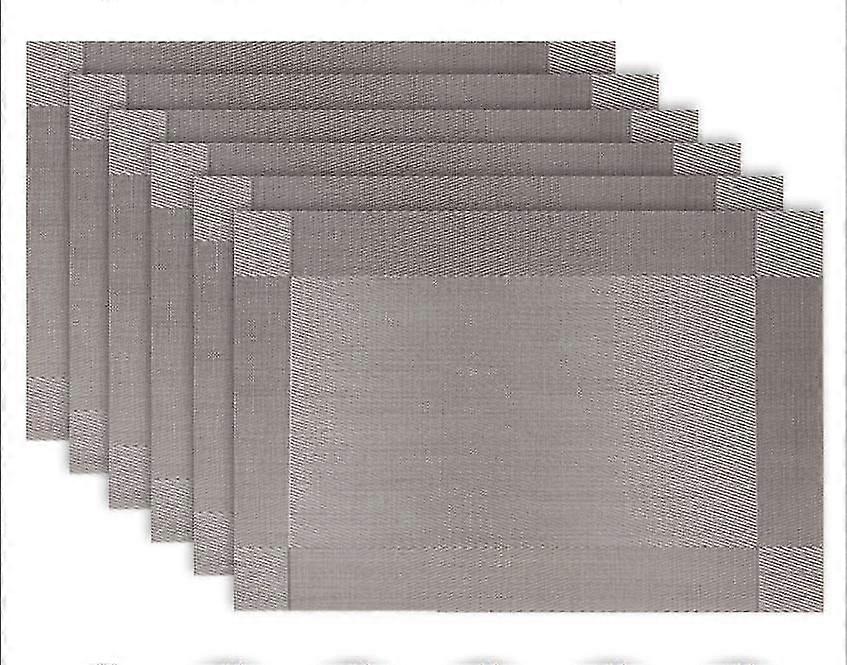 PVC Tischsets 6er Sets (grau)