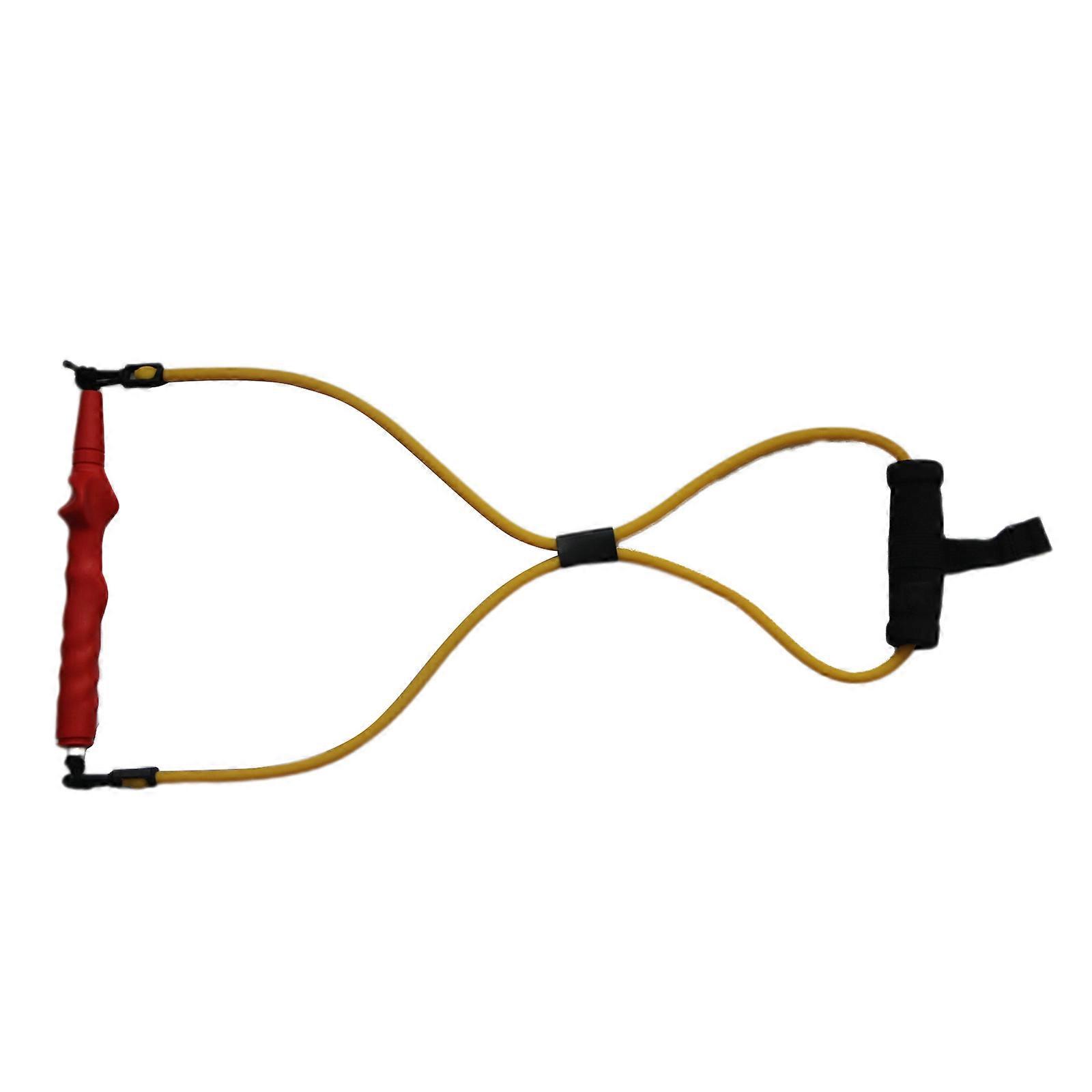 Portable Golf Swing Training Rope Adjustable Golf Resistance Band Exercises Rope Elastic Pull Rope Trainer Easy to Use red and yellow