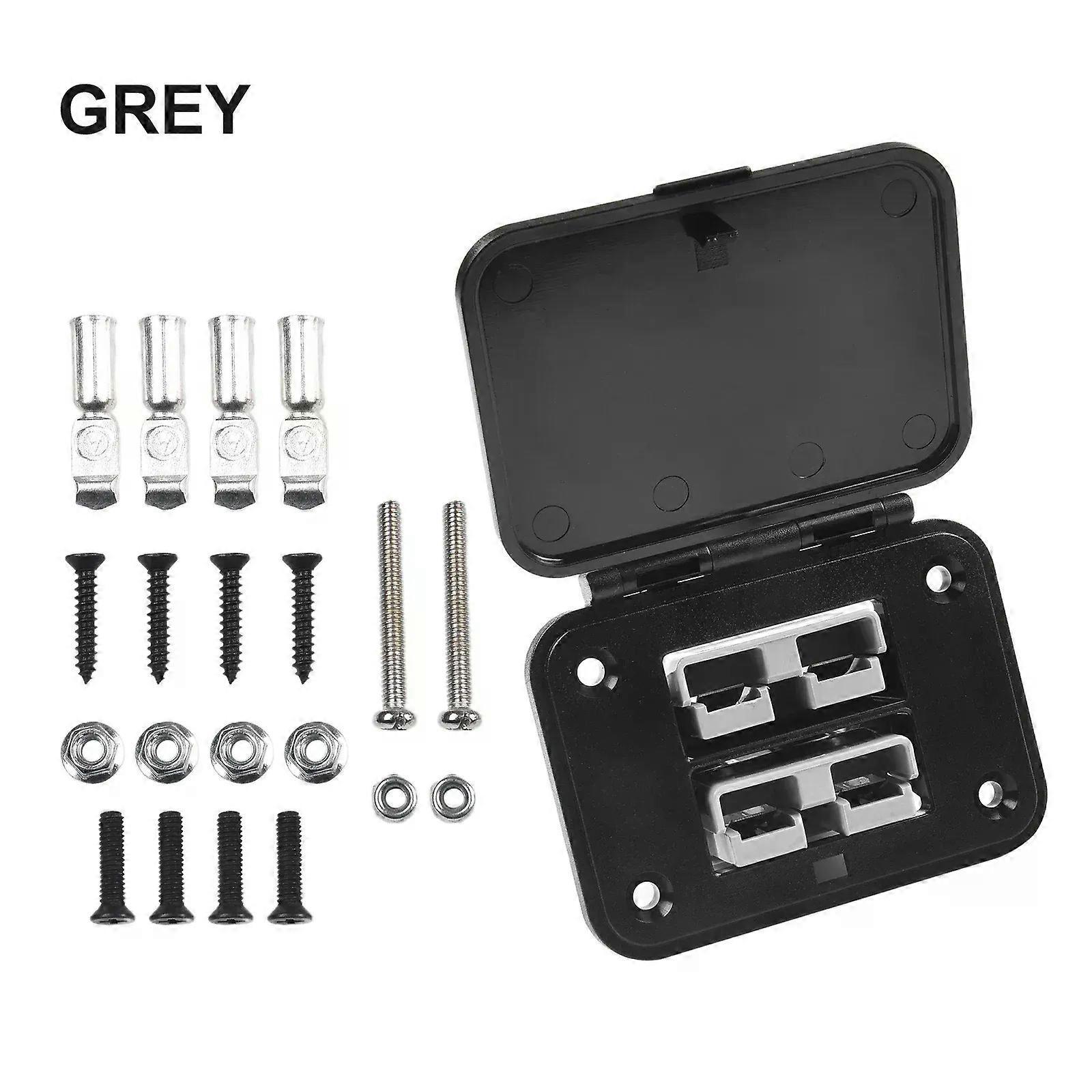 1 Set 50A 600V Twin Dual Flush Mount Bracket For Anderson Plug Power Connection Mounting Panels Without Waterproof Gasket