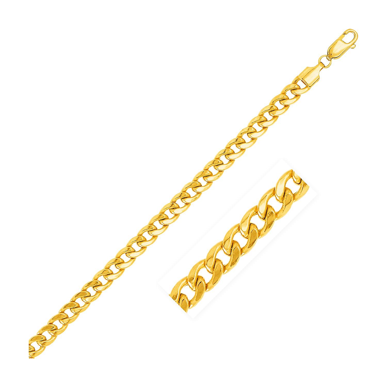 5.3mm 14k Yellow Gold Light Miami Cuban Bracelet
