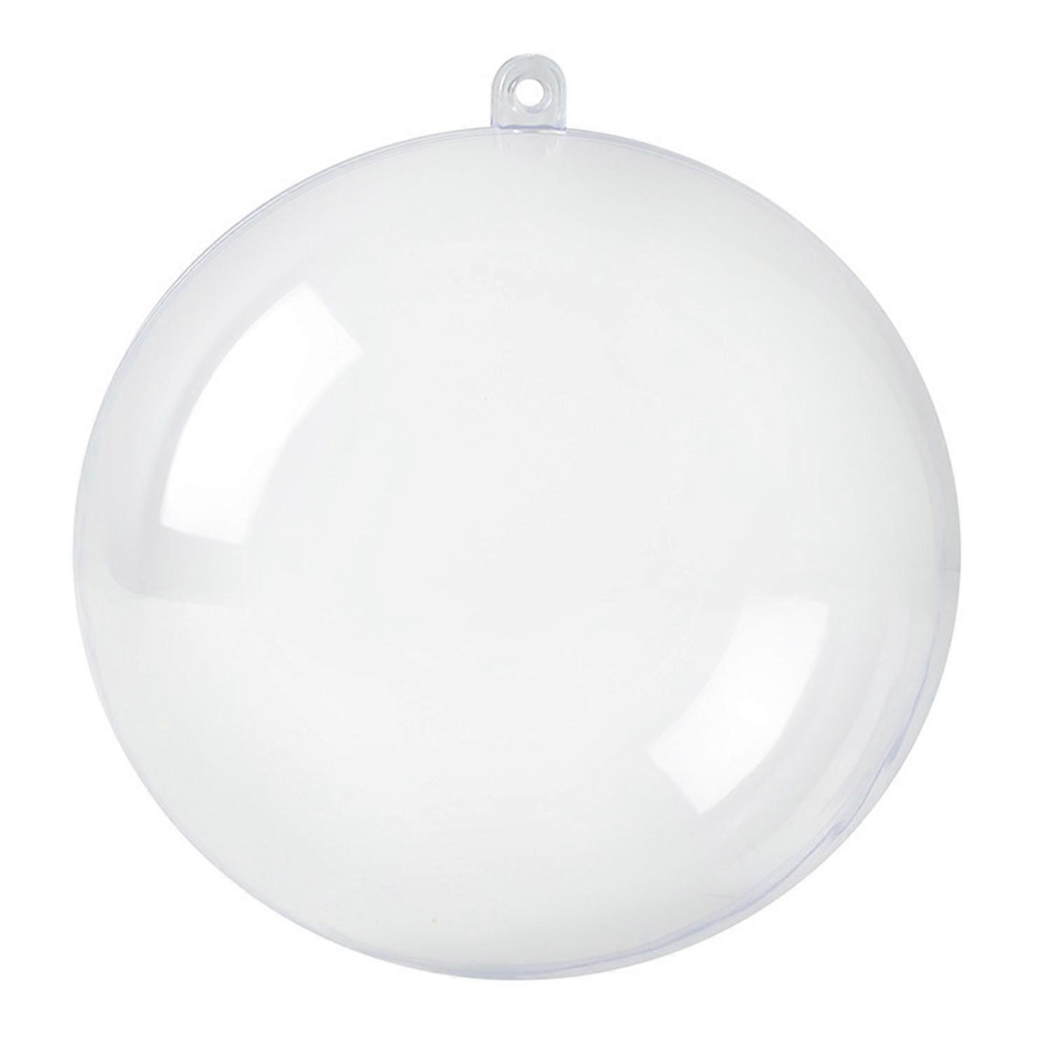 Clear Fillable Ball Ornaments Plastic Transparent Shatterproof Hanging Ball Decoration for DIY