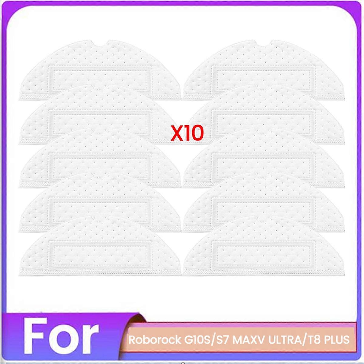 10PCS Disposable Mop Cloth Kit for Roborock G10S S7 MAXV ULTRA T8 PLUS Robot Vacuum Cleaner Replacem