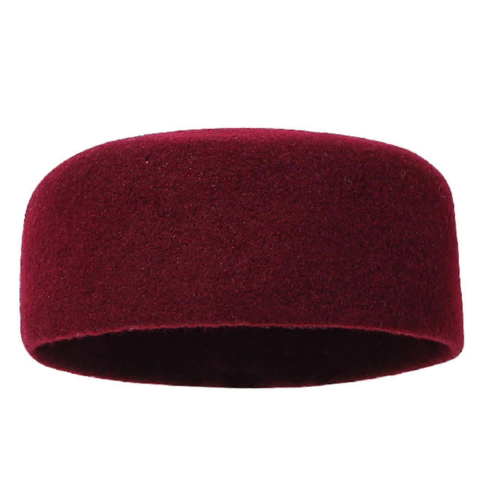 Minimalists Hat Beach Portable Hat Artistic Youth Hats Personality Accessory Hat Suitable for Various Event Wine red