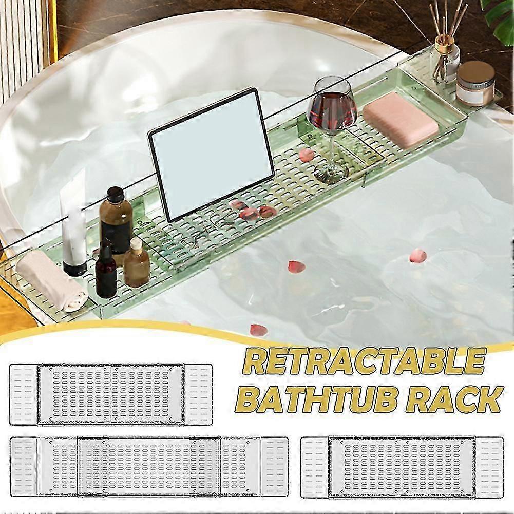 Klar Premium-badekar Tray Caddy Utvidbart Badebrett For Badekar Badekar