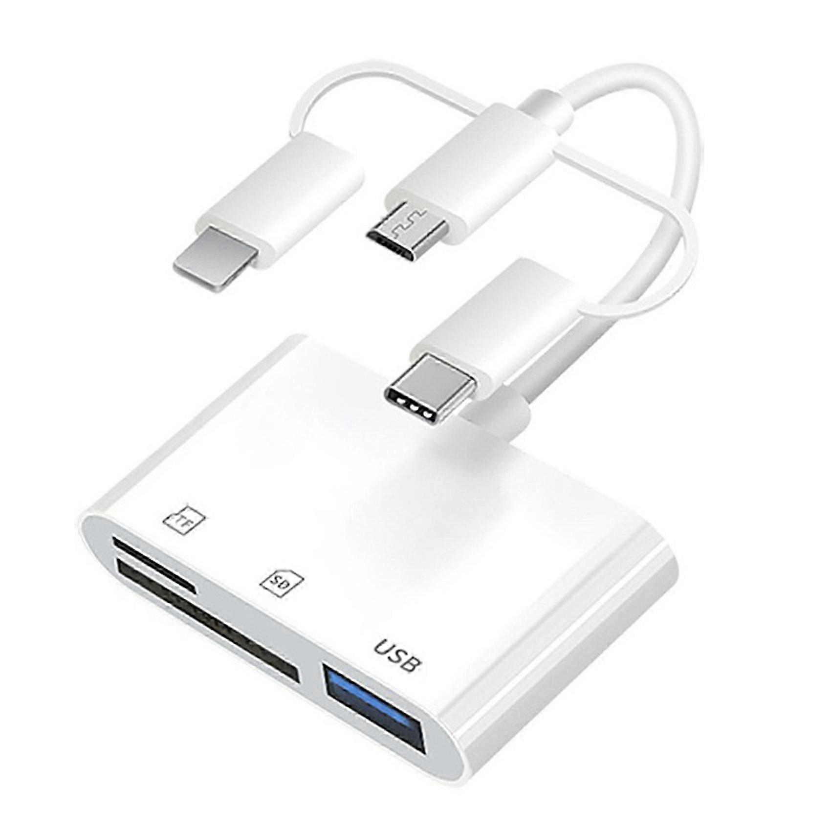 3 in 1 Card Reader Multi-Function Docking Station SD Card Memory Card OTG Extender Adapter for Phon