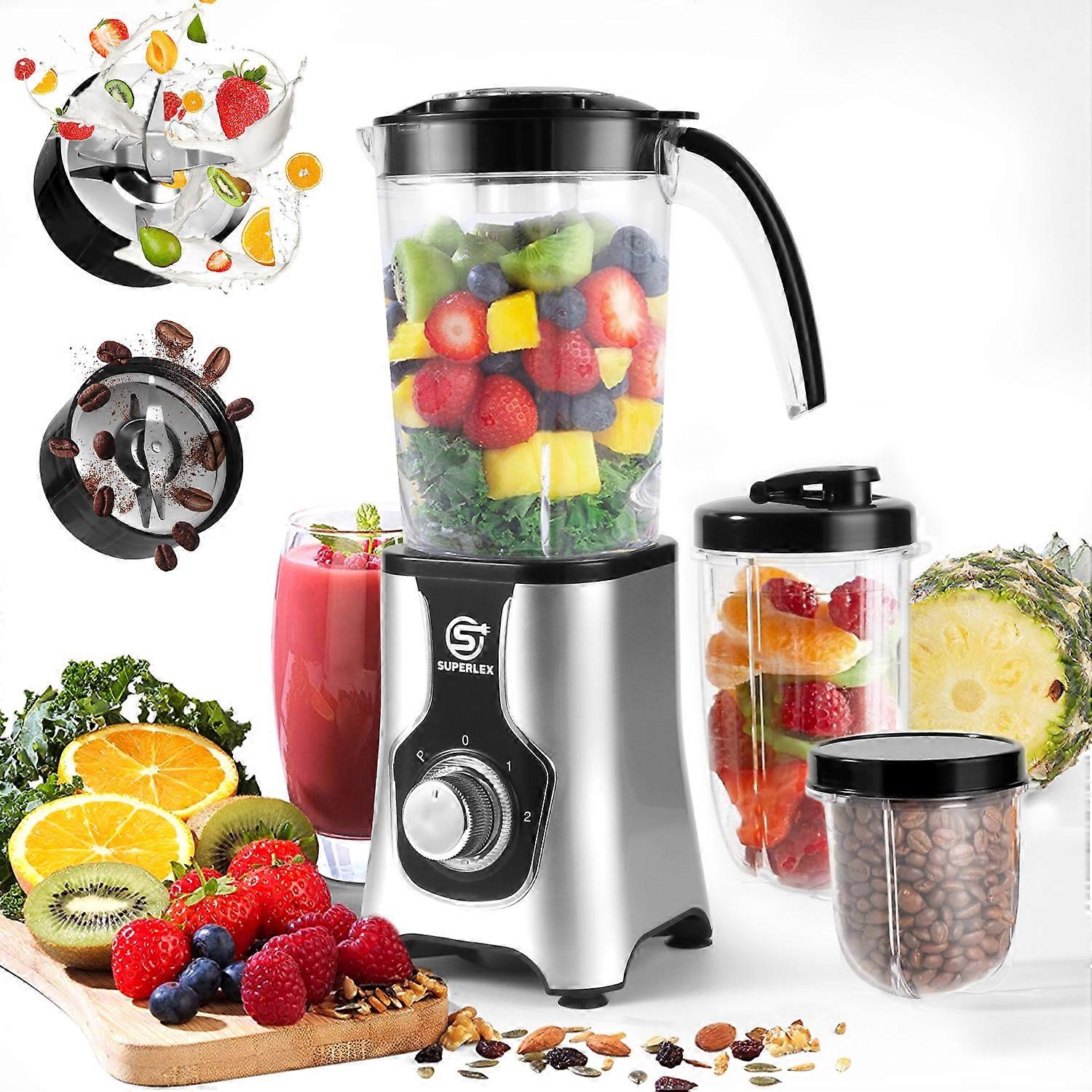 Ultimate 3-in-1 Blender Bundle: Jug Blender + Stick Blender (6 Total Functions)