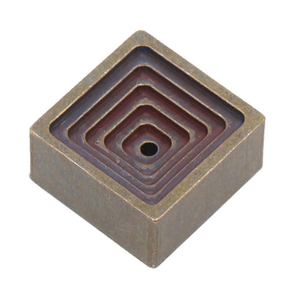 Mini Square Shape Incense Stick Holder Copper Temple Room Office Decoration