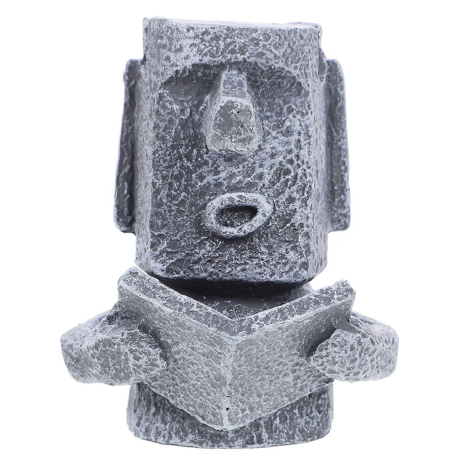 1pc Resin Multipurpose Pen Holder Stationery Container Table Decoration (Gray)