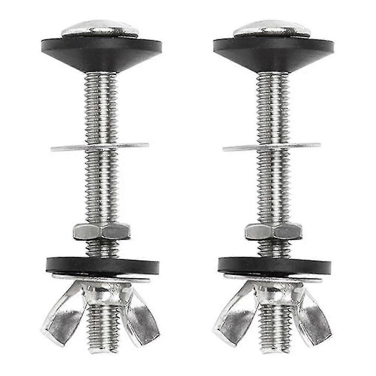 2-osainen ruostumattomasta teräksestä valmistettu wc-säiliö ja kulhon pulttisarja kiinnitysliittimillä