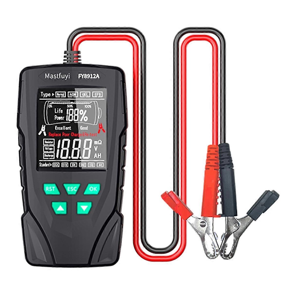 Car Battery Tester 12V/24V Battery System Analyzer 50-2000CCA Battery Health Display Comprehensive