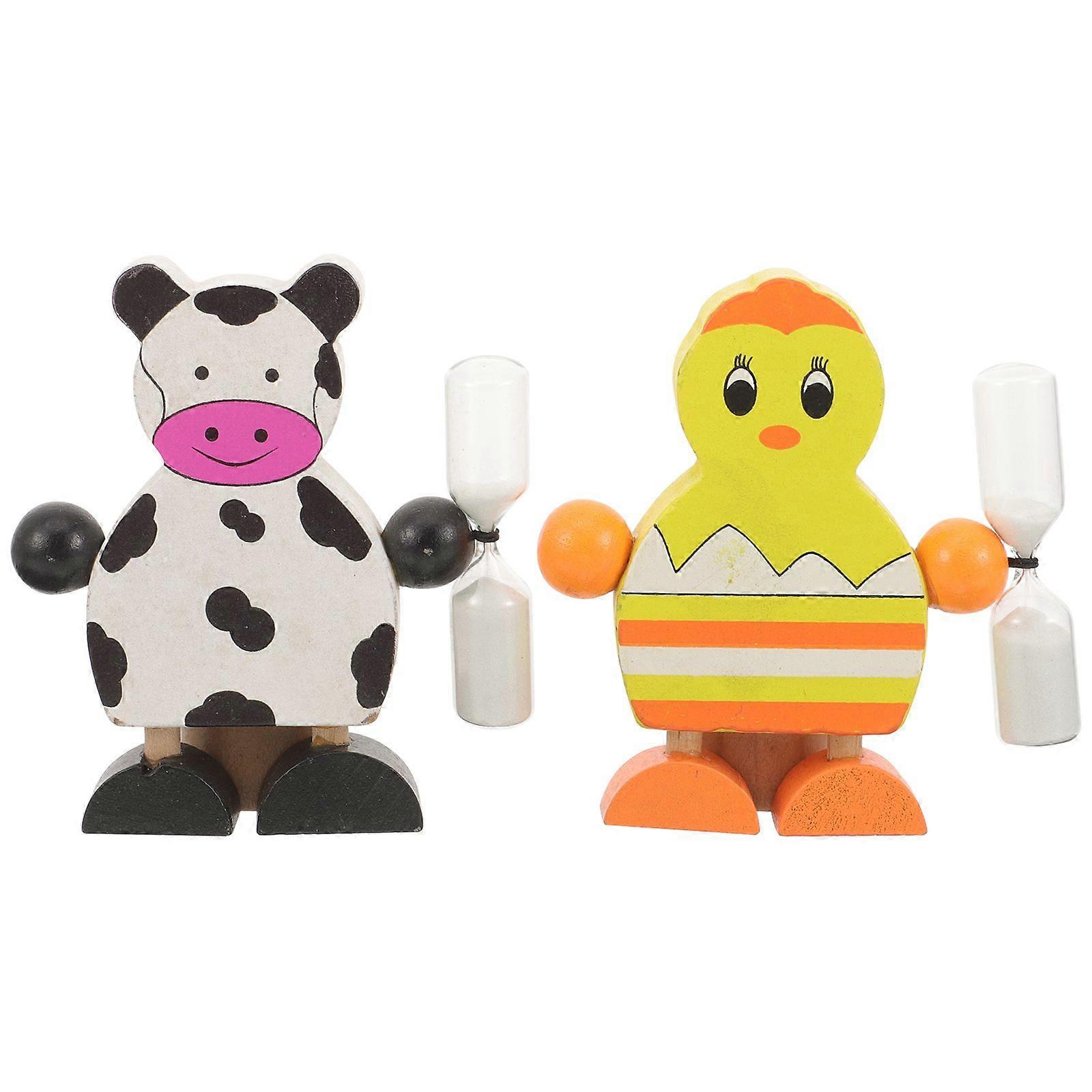 2Pcs Kids Hourglass Toothbrush Timer Desktop Hourglass Indoor Toothbrushing Timer (Random Style)