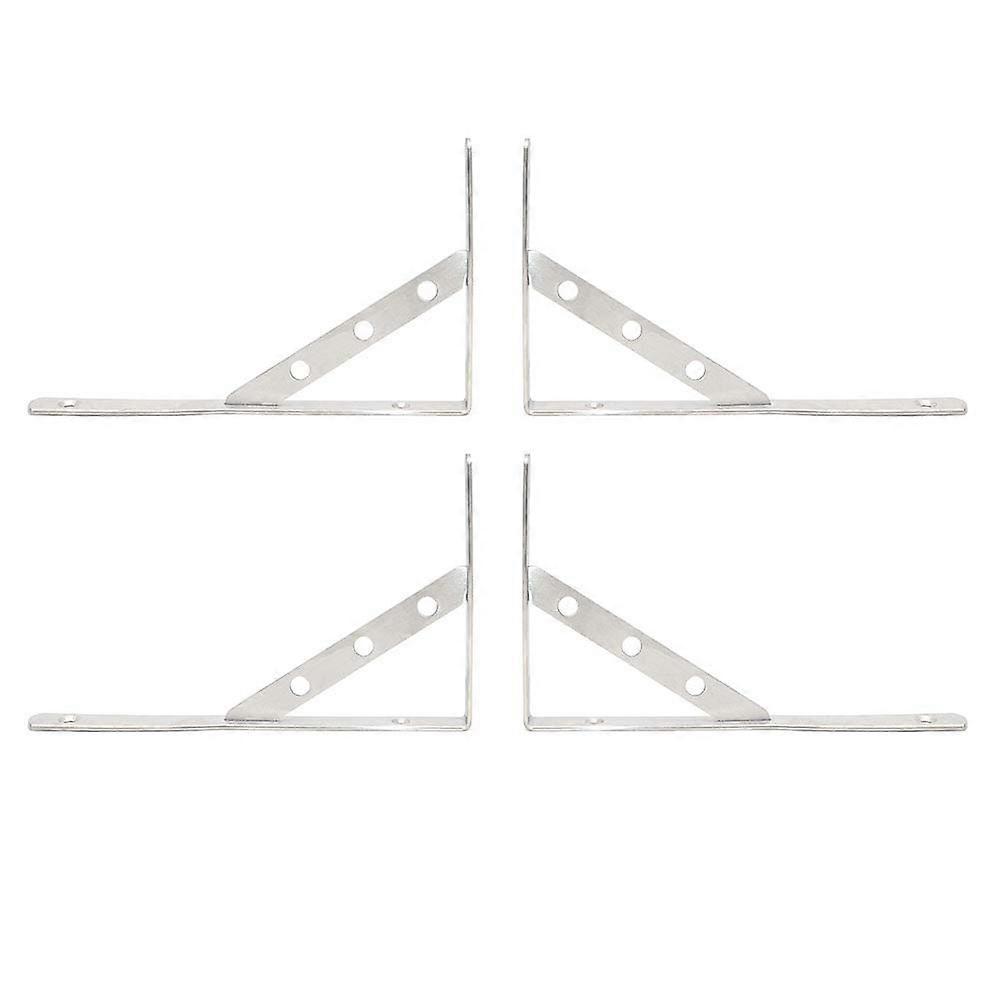 Stainless Steel Shelf Brackets, Corner Brace Shelf Support, Wall Size Mounted 250mm150mm, Racking Storage Garage Support Holder, 4 Pcs