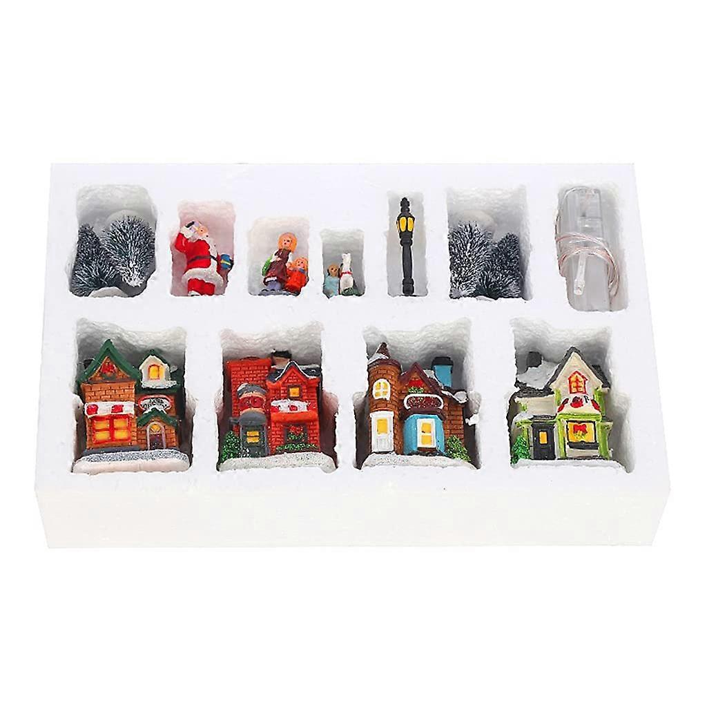 Illuminated Village Collection Animated Christmas Winter Village Scene With LED Lights And Intricate Details