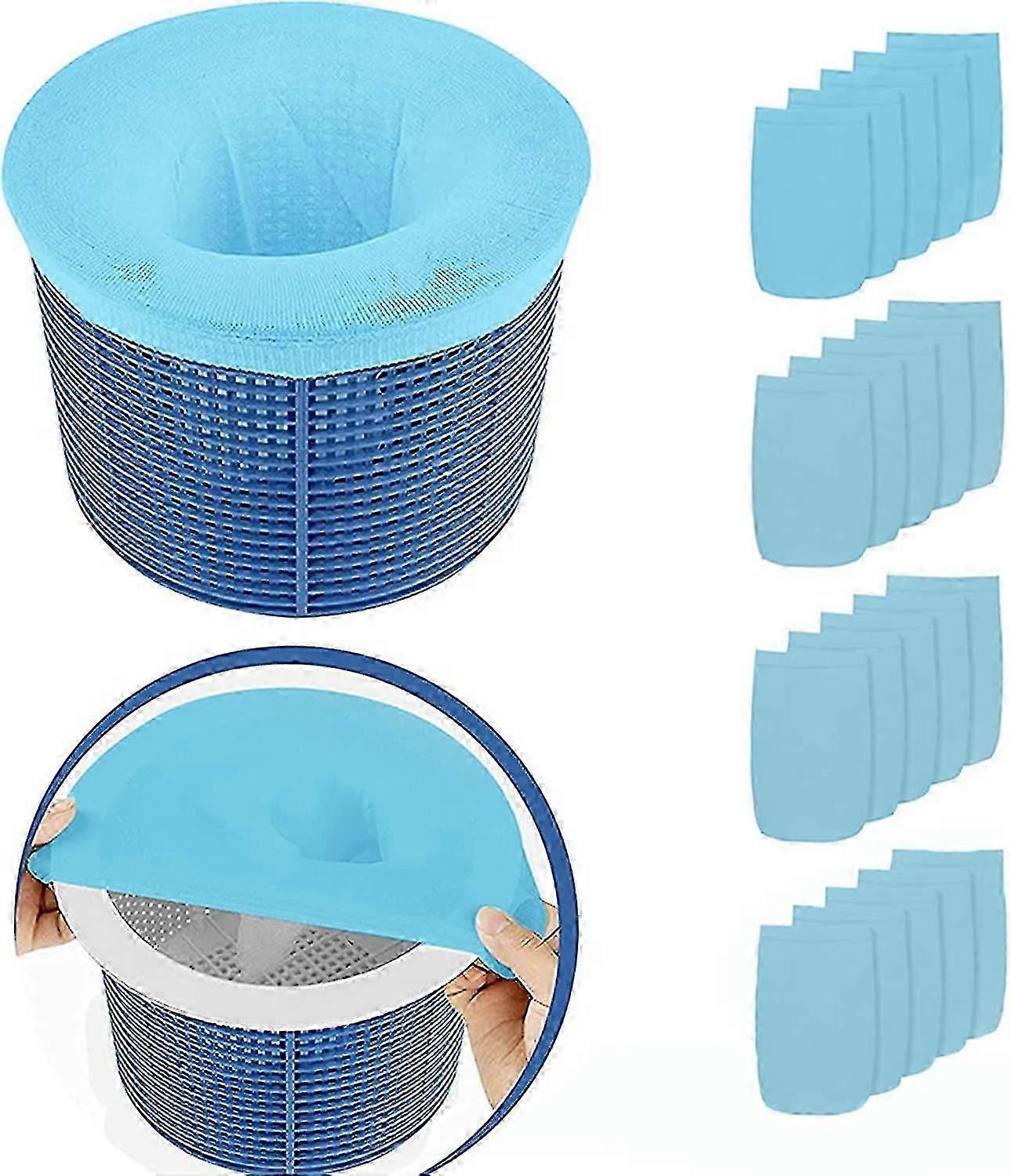 Pool Skimmer Socks, 20 Pieces Pool Skimmer Socks, Pool Filter Sock, Reusable And Super Elastic Skimmer For Skimmer Basket, Pump, Swimming Pool, Spa