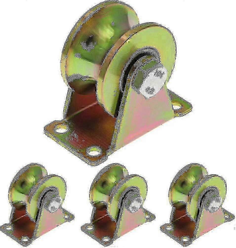 4 pcs Sliding Gate Wheels with U Groove, 50mm