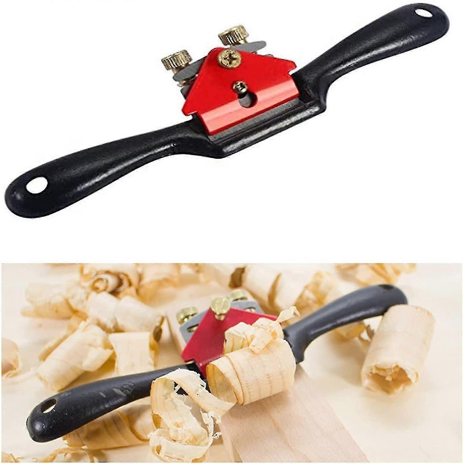 Adjustable Spokeshave With Flat Base Metal Blade Wood Working Hand Tool